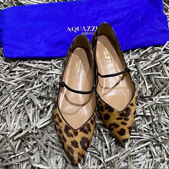 Aquazzura Shoes - AQUAZZURA Stylist Leopard-Print Ballet Flats